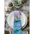 thumbnail image 3 of nqOlkjepod Marble Blue Purple Cloth Napkins Set of 8 Reusable Dinner Napkins, Abstract Art Ink Painting Cocktail Napkin Washable Table Napkins for Wedding/Holiday Party/Baby Shower 20"x20", 3 of 8