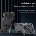 thumbnail image 4 of Compatible for Samsung Galaxy S21 Plus Heavy Duty Case with Hidden Bracket Magnetic Car Mount Holder, Hybrid Rugged PC + Soft TPU Shockproof Anti-Scratches Cover Support Wireless Charging, Black, 4 of 6