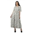 thumbnail image 1 of Moomaya Robe d'Été Décontractée en Coton Slub Imprimé pour Femmes, Robe de Cocktail, 1 of 4