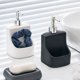 thumbnail image 4 of Dispensador de líquido lavavajillas, soporte para esponja, dispensador de líquido lavavajillas, negro, capacidad 380 ml, 10 x 18 x 10 cm, 4 of 5