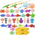 thumbnail image 1 of kjfeif 40-Piece Magnetic Fishing Game Set for Kids, Includes Pole, Net, and Colorful Floating Sea Animals, Fun Bathtub, Pool, or Outdoor Water Table Toy, Developmental Birthday Gift for Ages 3-8, 1 of 2