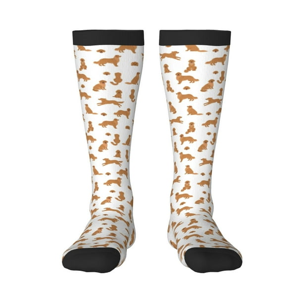 Fotbe Labrador Retriever Dog Calcetas Divertidas Estampadas para Hombre y Mujer, Calcetas de Algodón hasta la Rodilla para Caminar, Correr, Enfermería y Embarazo