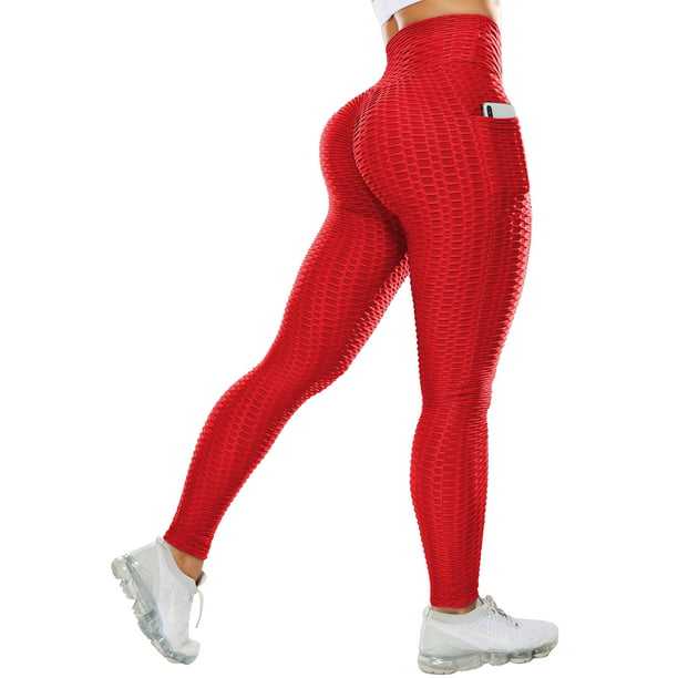 VASLANDA Women's High Waist Textured Yoga Pants Tummy Control Ruched Butt  Lifting Stretchy Workout Leggings Booty Scrunch Tights - Walmart.com