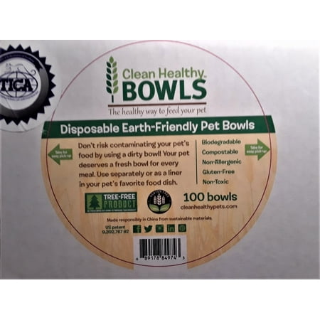 Clean Healthy Pets Disposable Bowls 100 Pack Pet Bowls