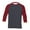 Red1, variant on Razzly Men's 3/4 Sleeve Baseball Raglan T Shirt Casual Soft Breathable Comfortable Sports Tee Long Sleeve Classic Fit(Red1,2XL)