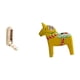 thumbnail image 1 of Organizador de pared plegable con ganchos para armario de baño con adorno coleccionable de caballo de Dala sueco, figura de animal para armario de ent, 1 of 8