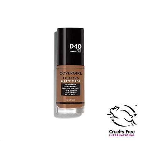 Covergirl Trublend Matte Made Liquid Foundation, D40 Deep Bronze, 1.014 Ounce