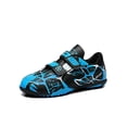thumbnail image 3 of MAWCLOS Chaussures de Soccer pour Filles et Garçons à Bout Rond Crampons de Soccer à Bande Auto-Agrippante Espadrilles de Sport Légères à Tige Basse Chaussures de Course Sport TF Crampons Bleu 12C, 3 of 9