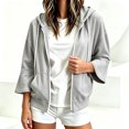 thumbnail image 2 of Fewfanhot Womens Fall Outfits Zip Up Hoodie Long Sleeve Hooded Sweatshirts Pockets Jacket Coat for Women, 2 of 5