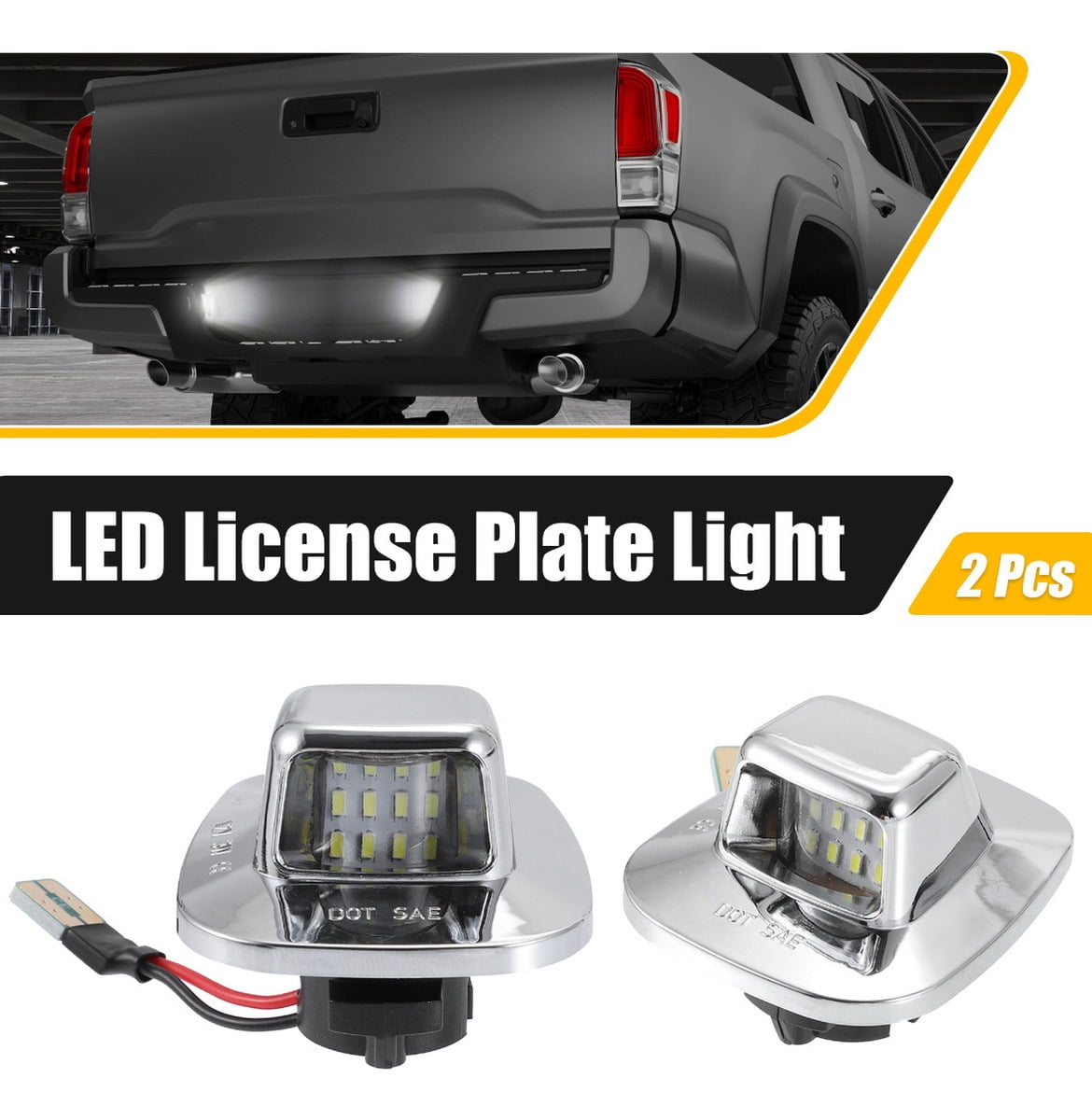 Applicable to LED License Plate Lights for Chevy C1500 C2500 C3500 GMC Sierra 1500 2500 3500