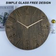 thumbnail image 3 of Decorative Wall Clock, Contemporary Design Rusty Patina Non-Ticking Movement High-Quality Plastic Metal 30Cm Easy Install for Home Office Kitchen Bedroom (Battery Operated), 3 of 6