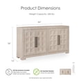 thumbnail image 3 of Furniture of America Direx Modern 66" 4-Door Solid Wood Sideboard, Tawny, 3 of 13