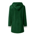 thumbnail image 5 of Hvyesh Plus Size Winter Coats for Women 2025 Warm Sherpa Fleece Lined Distressed Jackets Hooded Parka Faux Suede Pea Coat Outerwear, 5 of 8