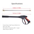 thumbnail image 3 of High Pressure Washer Gun with Extension Rod 5 Different Nozzles 4000 PSI Portable Handheld Car Washer M22 Water Inlet 1/4-inch Nozzle Connection Washing Sprayer for Floor Fence Patio Garden Pet Shower, 3 of 9