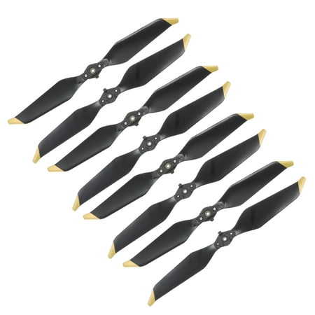 Image of 8 Pcs Low Noise Propellers 8.5 Inch Black Drone Blades Golden Edge Propeller Replacement