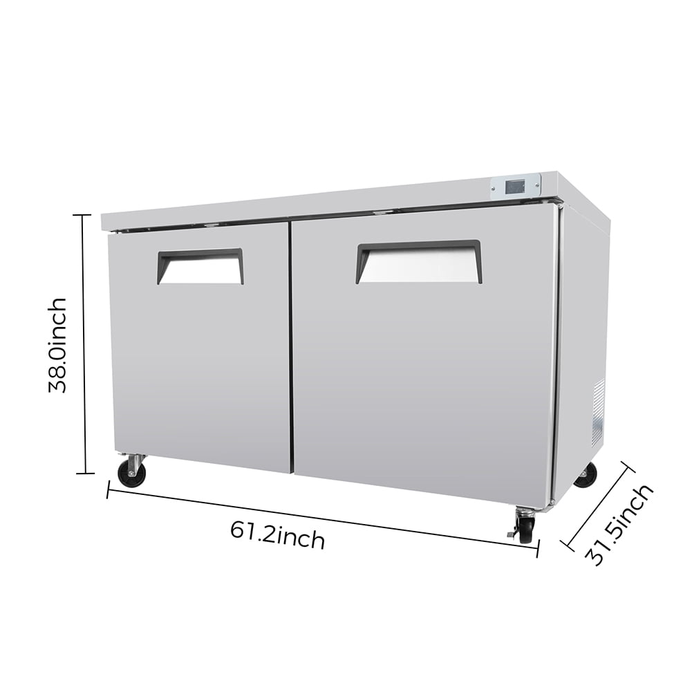 Commercial Undercounter Refrigerators with Self Closing Door, Frosting Water Evaporation System and Automatic Defrosting Function