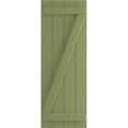 thumbnail image 5 of Ekena Millwork 21 1/2"W x 32"H True Fit PVC Four Board Joined Board-n-Batten Shutters w/Z-Bar, Moss Green (Per Pair - Hardware Not Included), 5 of 8
