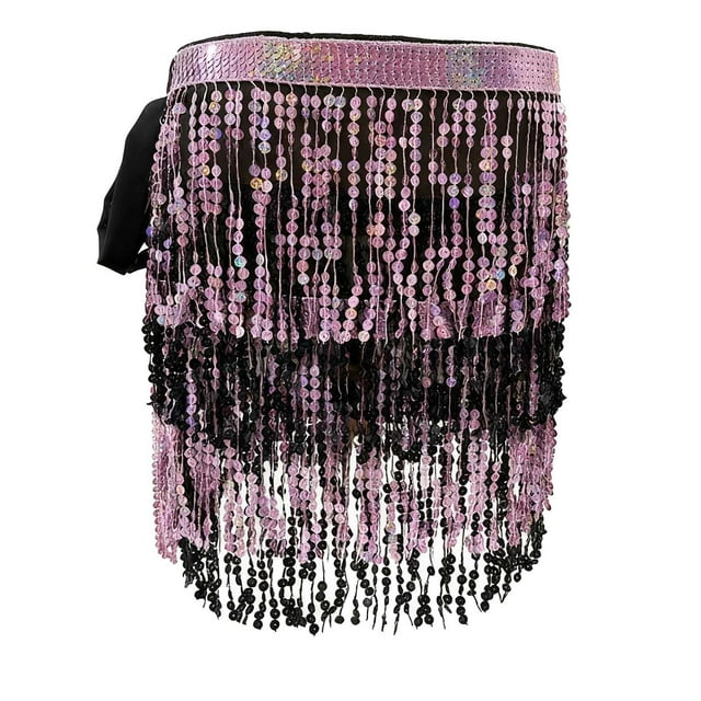 Bufanda de cintura con borlas encriptadas para danza del vientre para mujer, accesorios para la cintura, bufanda para la cadera, blusa para mujer