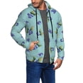 thumbnail image 3 of Zip Up Hoodies for Men - Blueberries Print blue Long Sleeve Comfrt Men'S Fashion Hoodies & Sweatshirts, Jackets for Men Hoodies Pullover Clothing Clothes with Pouch, 3 of 5