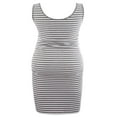 thumbnail image 3 of EIMELI Robe pour Femme Enceinte à Rayures Sans Manches à Col Rond Ajustée Midi Robe Débardeur Robe d'Été Décontractée Robe de Maternité, 3 of 4