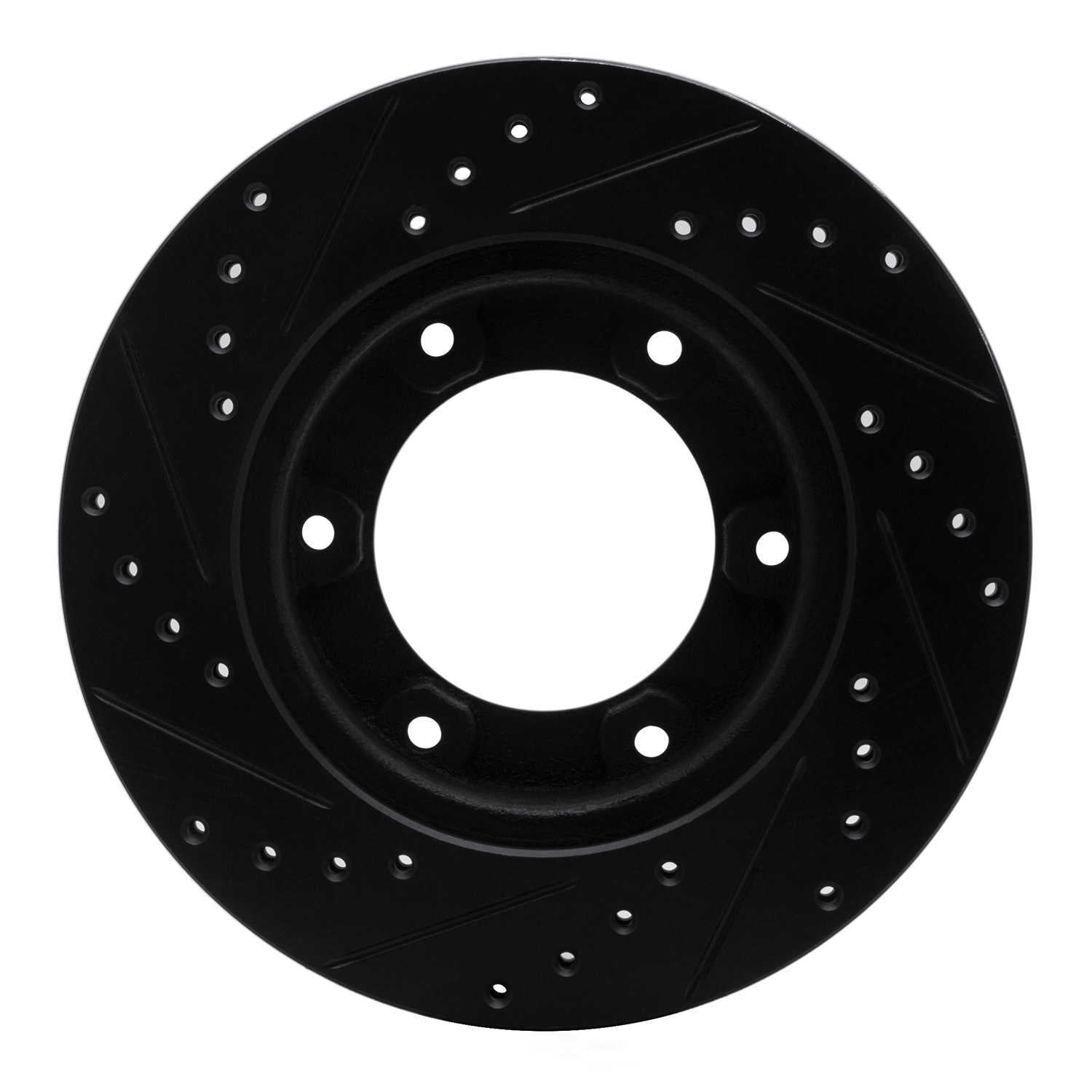 Dynamic Friction Company 633-76110R DFC Brake Rotor - Drilled And Slotted - Black