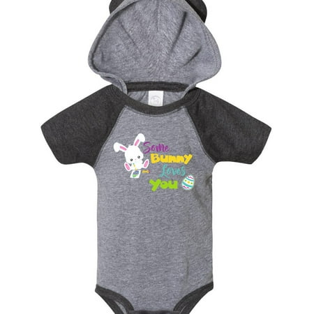 

Inktastic Some Bunny Loves You White Bunny Easter Egg Gift Baby Boy or Baby Girl Bodysuit