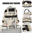 thumbnail image 3 of FORMRS Mini Backpack Purse for Women Quilted Travel Daypack Casual Shoulder Bag, Beige Leaves Plaid, 3 of 7