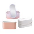 thumbnail image 4 of Caja Organizadora de Maquillaje Portátil Yinane Organizador de maquillaje con espejo de luz Rosa y blanco, 4 of 4