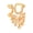 D Golden, variant on Nail Ring 3D Butterfly Flower Wing Design Detachable Nail Cap Ring Set Sparkling Cubic Zirconia Manicure Ring