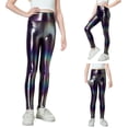 thumbnail image 5 of GYRATEDREAM Kids Girls Dance Pants Gymnastic Shiny Metallic Dance Leggings Skinny for Performances 4-14 Years, 5 of 5