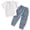 Sky Blue, variant on UngA Toddler Baby Boy 2 Piece Spring Outfit Cotton Linen Casual Henley T-Shirt Pants Set Kids Summer Short Sleeve Tops Plain Clothes (Yellow,4-5 Years)