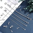 thumbnail image 5 of 4 Sizes 70 Pcs Ball Chain Pull Loop Connectors Fit for 2.4mm/3mm/4.5mm/6mm Real 304 Stainless Steel Ball Lamp Pull Loop Chain Connectors Jewelry Clasp Findings Fan Pull Chain Gray DIY, 5 of 6