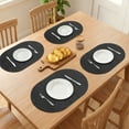 thumbnail image 3 of Unique Bargains Set of 6 Waterproof Heat Resistant Leather Placemats Black, 3 of 6