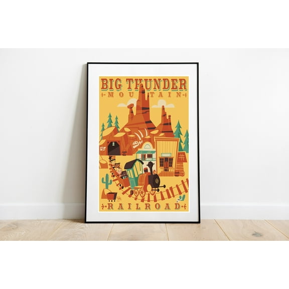 MSFCON Disneyland Big Thunder Mountain Railroad Attraction Poster
