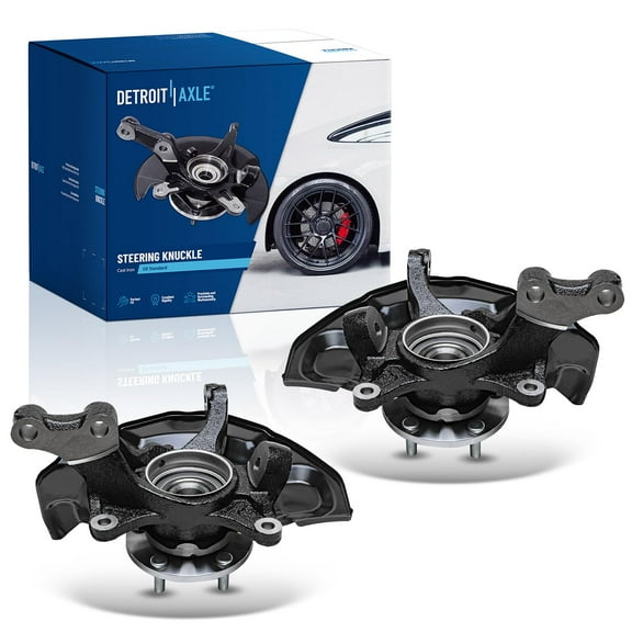 Detroit Axle - Front 2pc Steering Knuckles for 05-11 Toyota Avalon, 2 Steering Knuckles & Wheel Hub Bearings 2005 2006 2007 2008 2009 2010 2011 Replacement