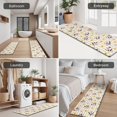 thumbnail image 5 of Beige Cow Flower Pattern Kitchen Rugs Sets Of 3,Kitchen Runner Rugs Non Skid Washable,Decorative Kitchen Floor Mats for Kitchen,Sink,Laundry,17"x30"+ 17"x47" + 17"x59", 5 of 6