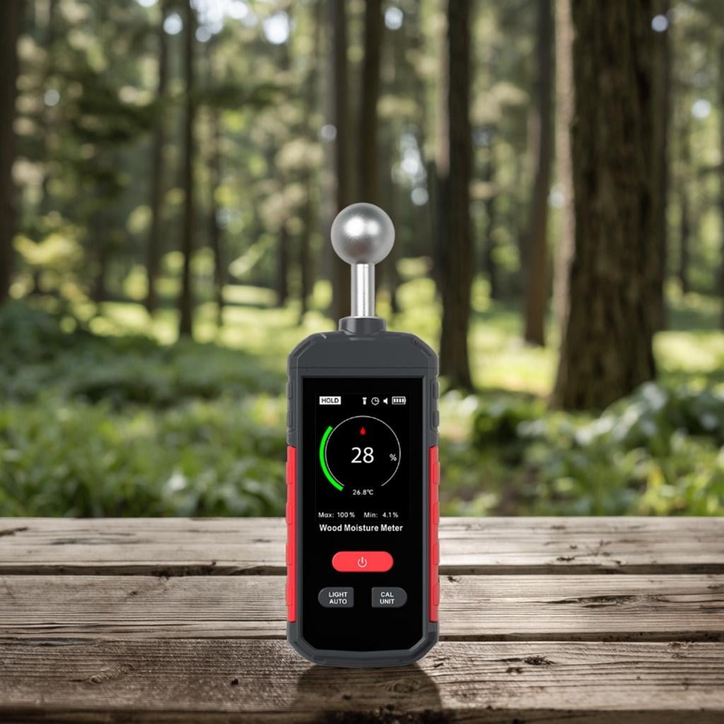 Lerpwige Digital Humidity Meter For Construction Sites Wooden Structures Adjustable Alarm