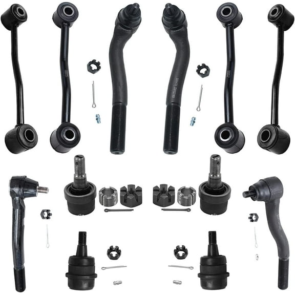 Detroit Axle - Front Stabilizer Sway Bar Links Ball Joints Tie Rods Replacement for 1999 2000 2001 2002 2003 2004 Jeep Grand Cherokee