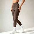 thumbnail image 7 of IUYRTFE Women Solid Color Full Length Yoga Pants High Waist Stretch Workout Leggings for Gym Running Daily Wear, 7 of 7