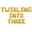 Gold, variant on Letter Balloons - TWIRLING INTO THREE 16" Inch Alphabet Letters Foil Mylar Balloon 3rd Birthday Party Banner (Silver)