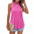 thumbnail image 4 of Beach Vacation Clothes for Women, Womens Tops, Trendy Women's Tank Top with Unique Hanging Neck Design and Lock Hole Detail for Casual and Dressy Occasions, 4 of 4