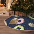 thumbnail image 5 of Sikiie Sloth with Donuts Nativity Christmas Tree Skirt, Jesus Christian Winter Holiday Tree Mat Decoration(30-48IN)36", 5 of 6