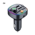thumbnail image 3 of Becaristey Car Charger Bluetooth 3 FM Transmitter Hands-free Music Player ForAUX Mode Type-C USB Fast Charger C4, 3 of 6
