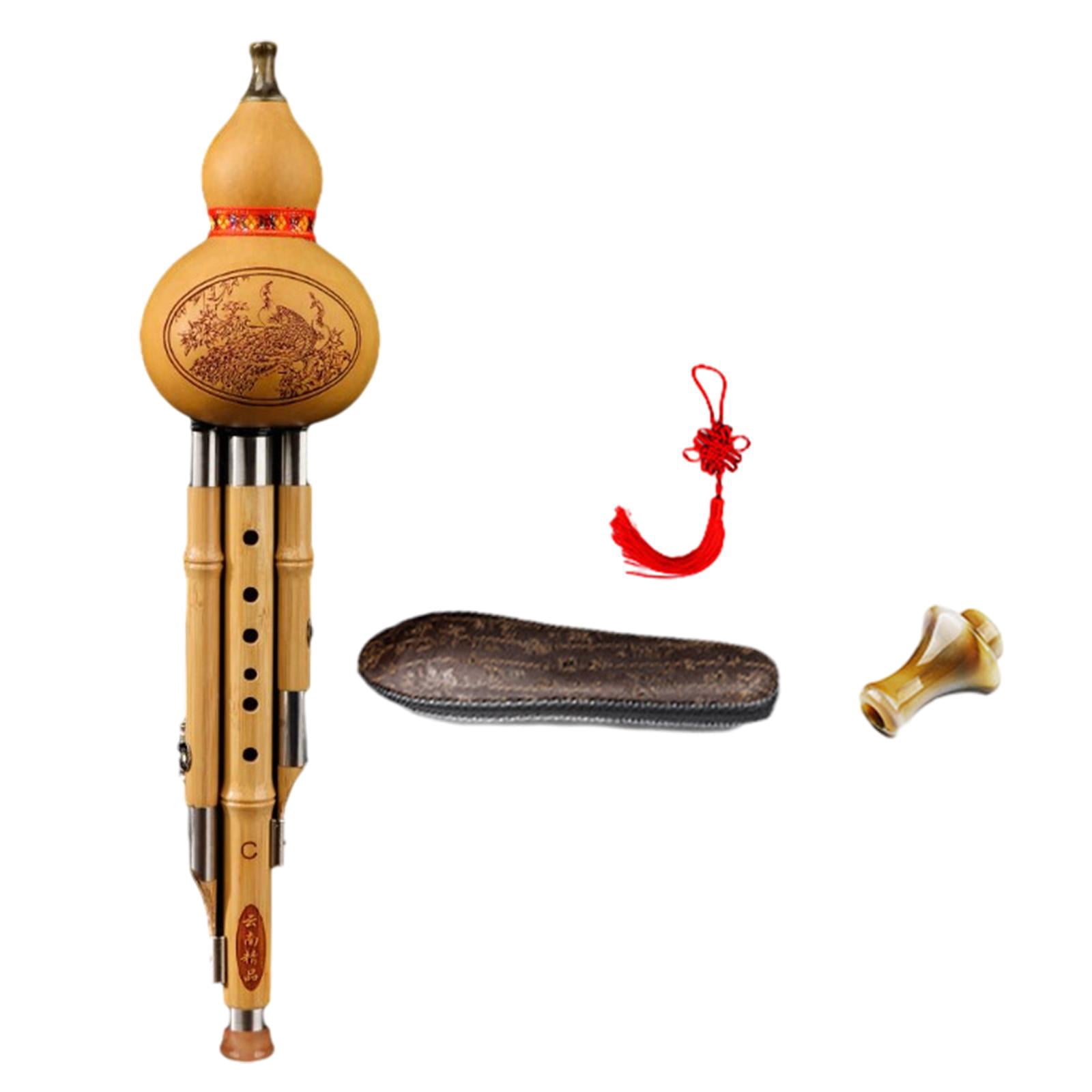 Hulusi Flute Instrument Chinese Musical Instrument for Performance Practice c key