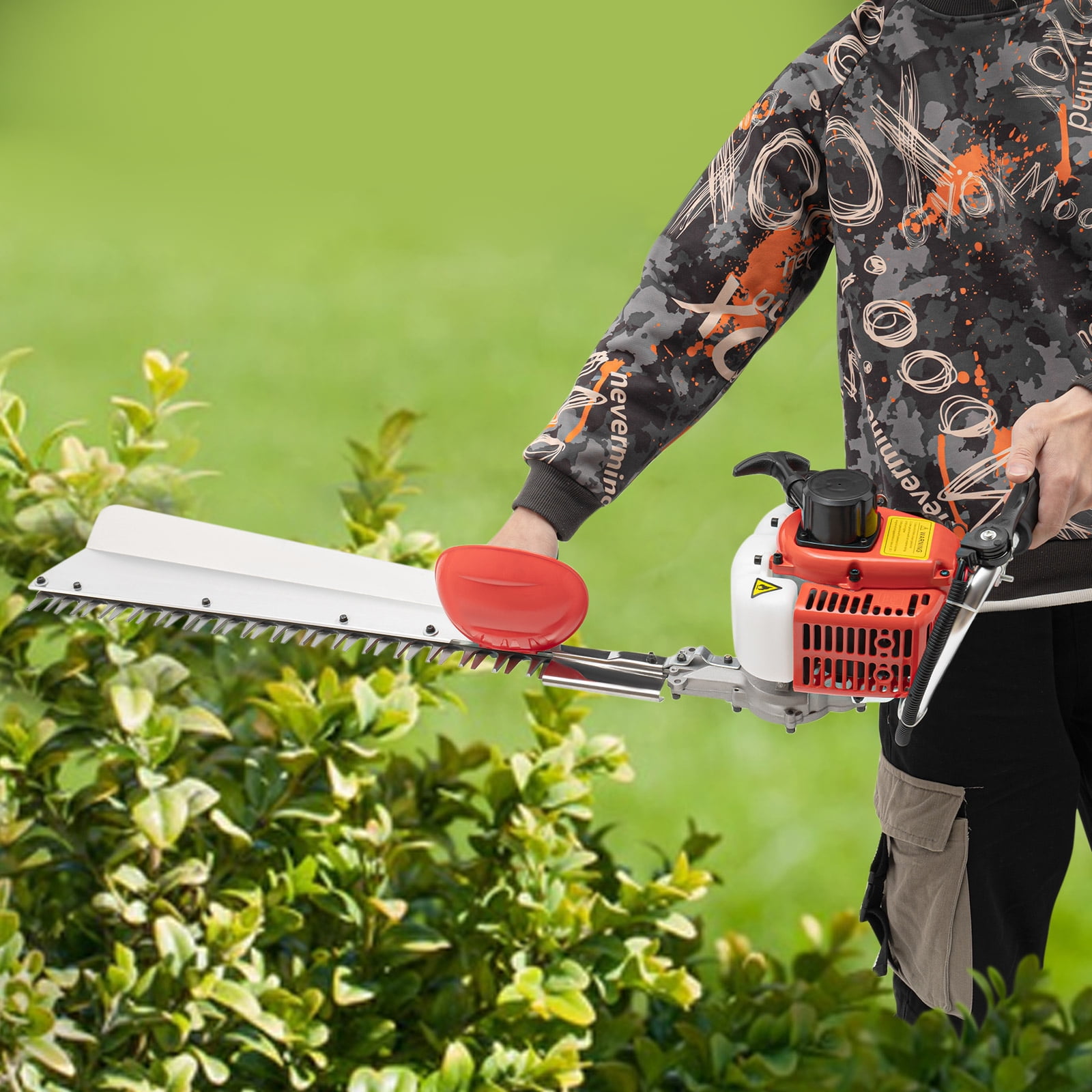 Gas Hedge Trimmer,22.5CC Single Edge Hedge Trimmer,Handheld,Lightweight,with Practical Air Filter Fuel Oil Mixing Bottle & Gloves, Garden Bush Trimmer Tool for Gardening Modeling,Greening Pruning