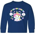 thumbnail image 3 of Inktastic My Pop Pop Loves Me with Cute Rainbow Unicorn Long Sleeve Youth T-Shirt, 3 of 5