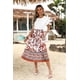 thumbnail image 4 of Vestido midi Zeagoo 2025 Verano Manga Corta Rojo Floral M, 4 of 5