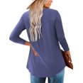 thumbnail image 2 of Traleubie Plus Size Tunic Tops Long Sleeve Casual Floral Printed Henley V Neck Shirts for Women M-4XL, 2 of 8
