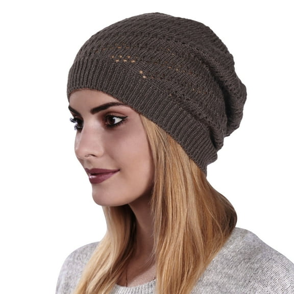 Hats for Women Winter Hat Thin Pleated Hollow Pullover Hat Men And Women Knitted Wool Warm Outdoor Cotton Casual Hop Soft Lightweight Running Adult Hat Hat Unisex