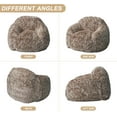 thumbnail image 4 of Grand Fauteuil Poire Canapé Poire pour Adulte Doux Mobilier de Salon Intérieur Doux Moelleux Rembourré de Mousse Canapé Poire de Repos Lecture Canapé de Sol, Café, 4 of 7